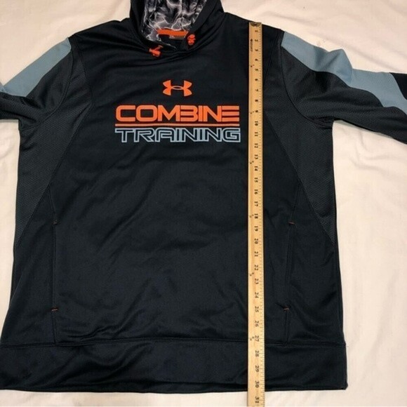 Mens Under Armour Combine Training Hoodie Blue 2XL Unisex - Picture 6 of 11